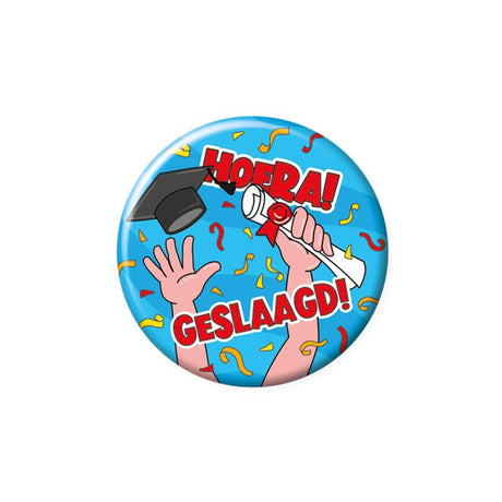 Paperdreams button - hoera! geslaagd!