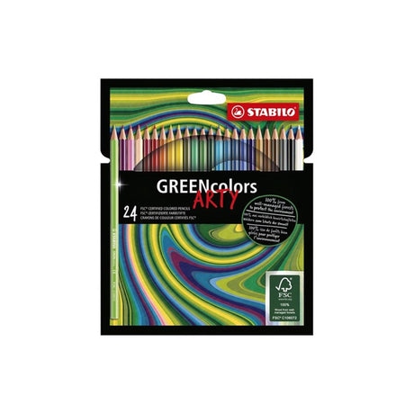 Abi stlo greencolors arty farveblyanter etui med 24 dele