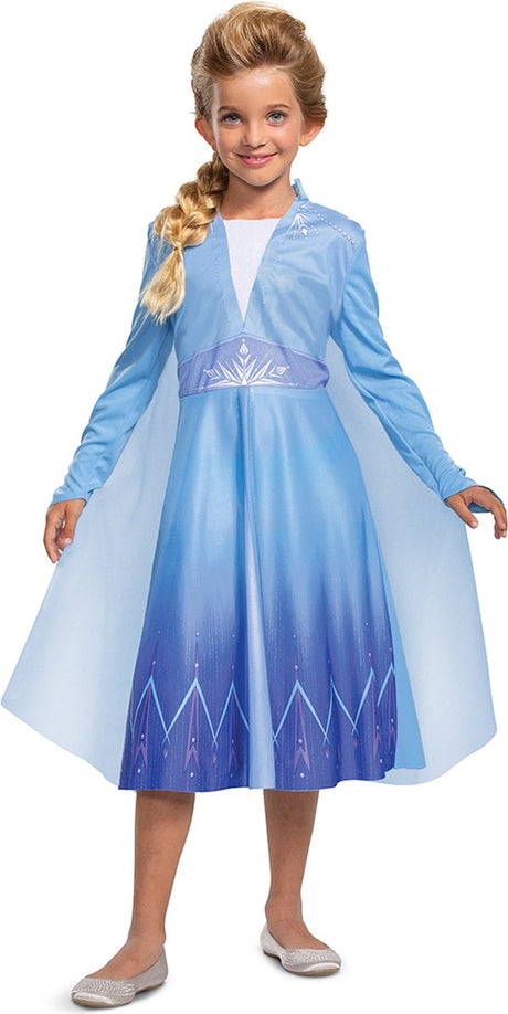 Disguise disney - frozen 2, elsa traveling basic plus, str. s (5 - 6 år), piger