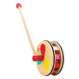 Klassisk World World Wood Push Figur Rainbow Wheel