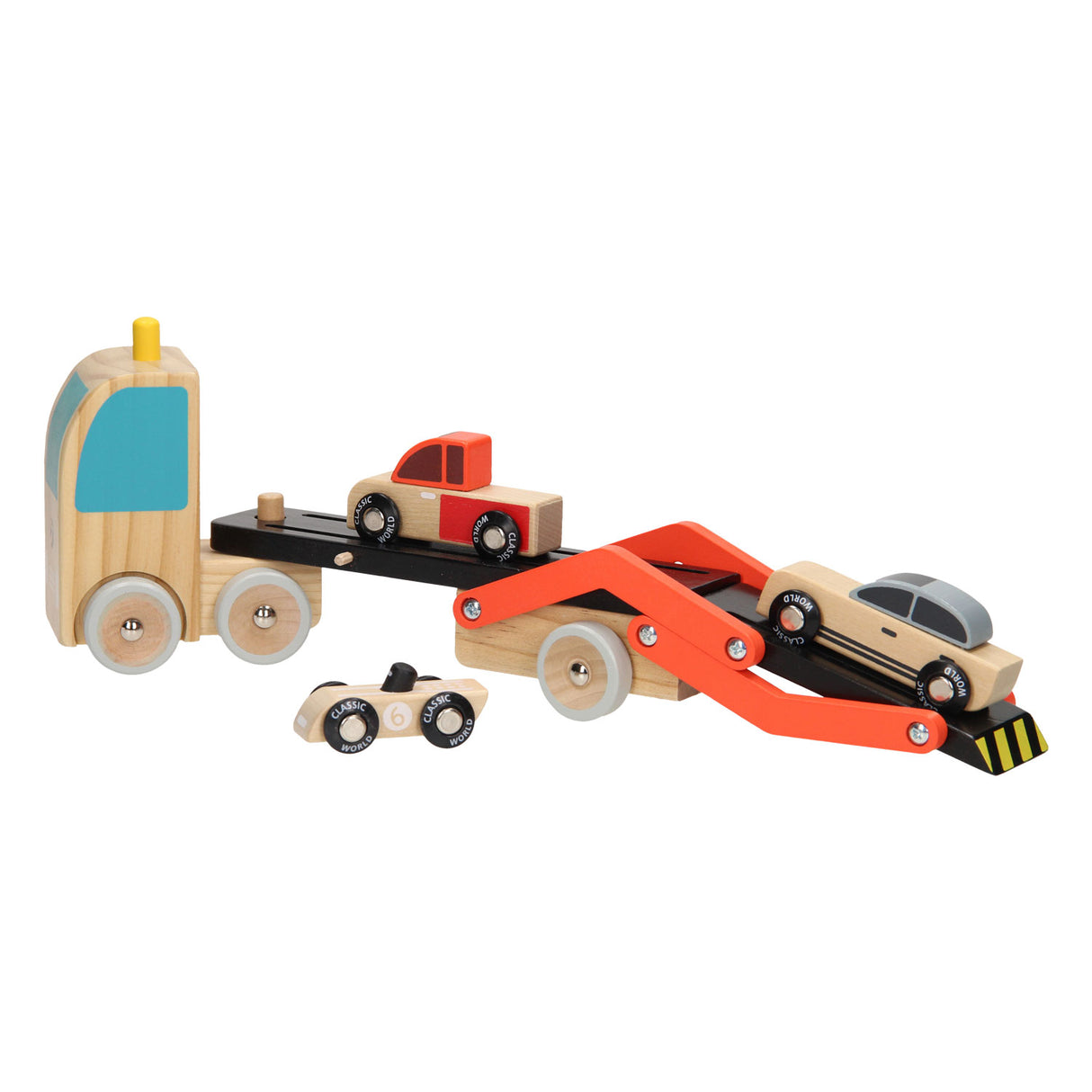 Klassisk verdens biltransporter med biler, 4 stk.