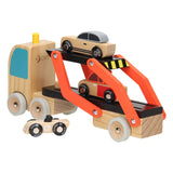 Klassisk verdens biltransporter med biler, 4 stk.