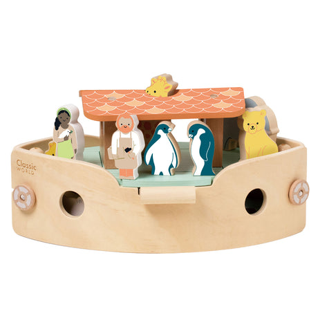 Klassisk verdenstræ Noah's Ark bådebyggesæt med dyr, 16 stk.
