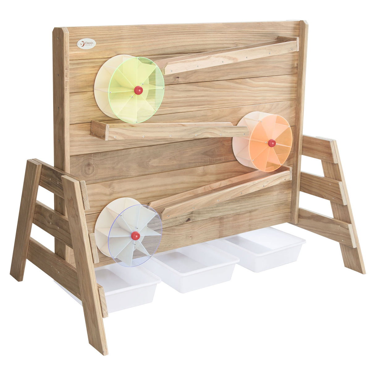Klassisk World Wood Water Play Wall 2-sidet