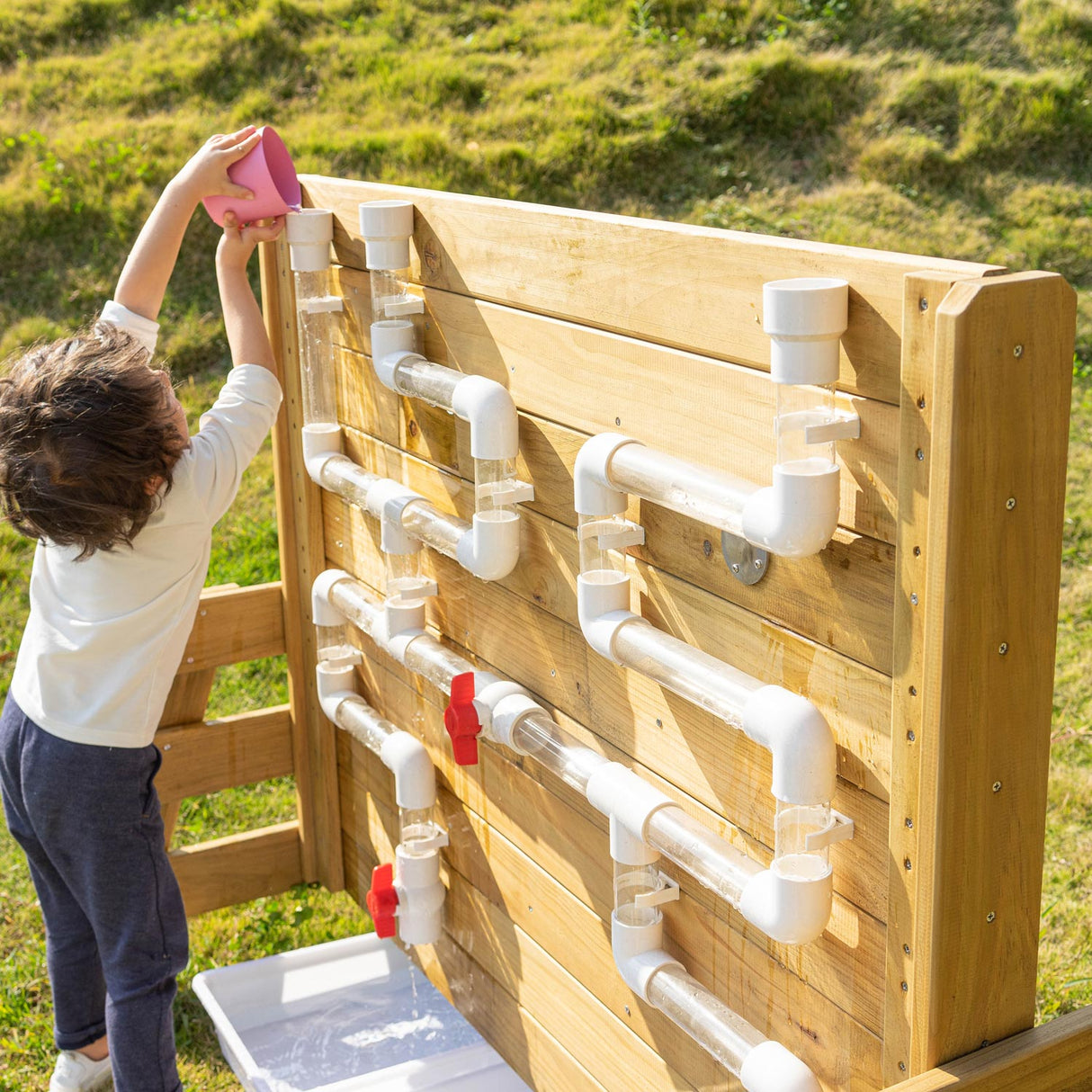 Klassisk World Wood Water Play Wall 2-sidet