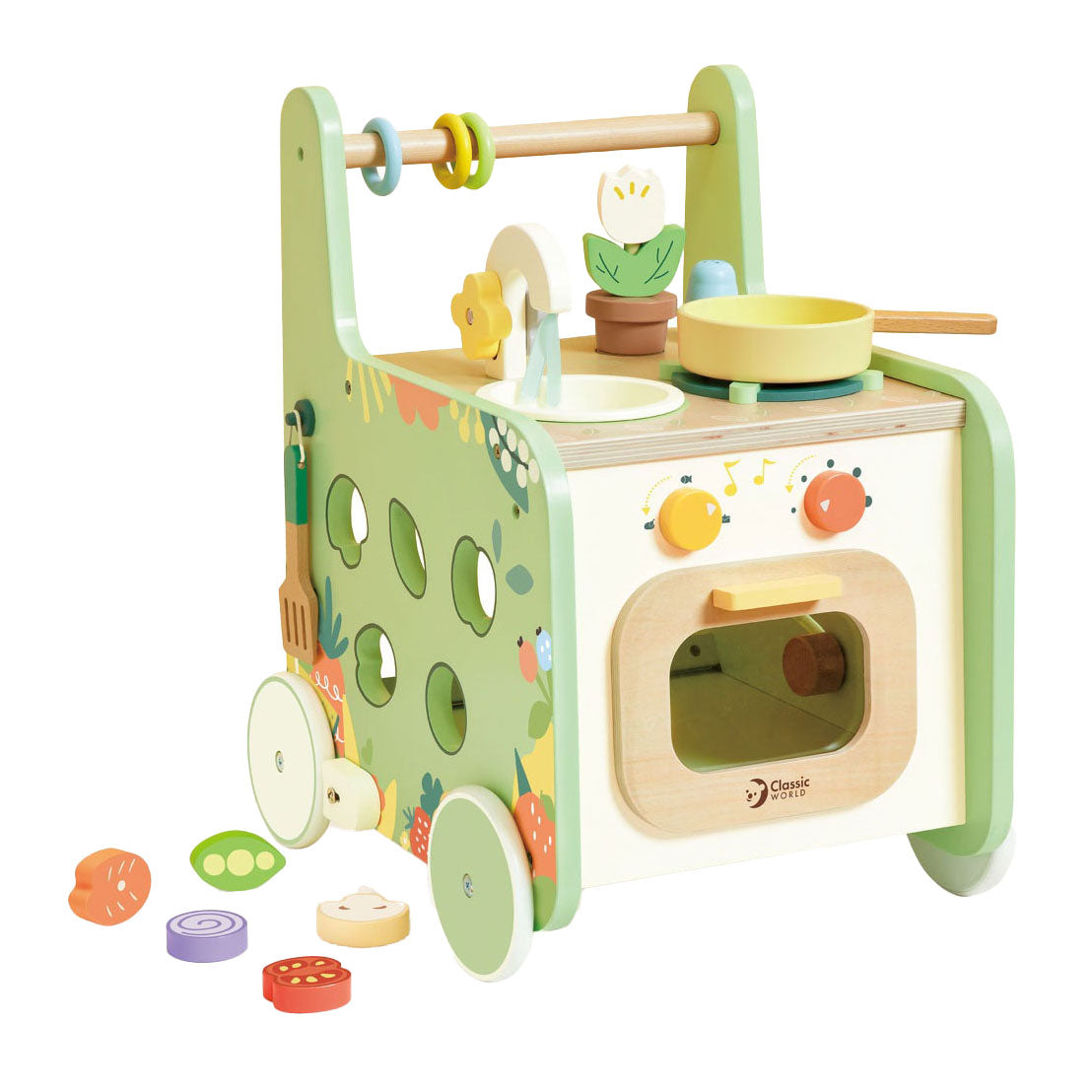 Klassisk World Wood Trolley Kitchen, 15 stykker.