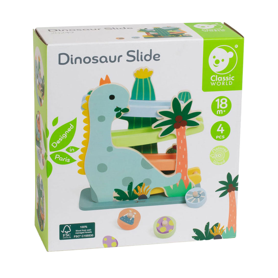 Klassisk verden trækuglebane dinosaur - pædagogisk legetøj 4-delt.