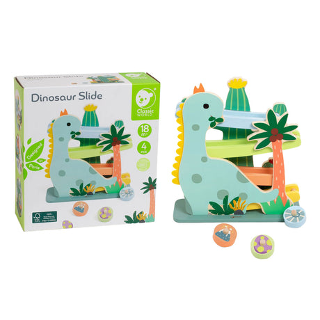 Klassisk verden trækuglebane dinosaur - pædagogisk legetøj 4-delt.