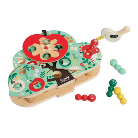Klassisk World Doctor Word Pecker Wooden Catching Game, 13 pcs,