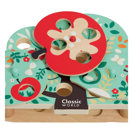 Klassisk World Doctor Word Pecker Wooden Catching Game, 13 pcs,