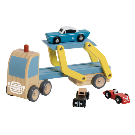 Lobbes Toys BV Classic World trætransporter med 3 biler