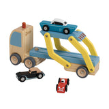Lobbes Toys BV Classic World trætransporter med 3 biler