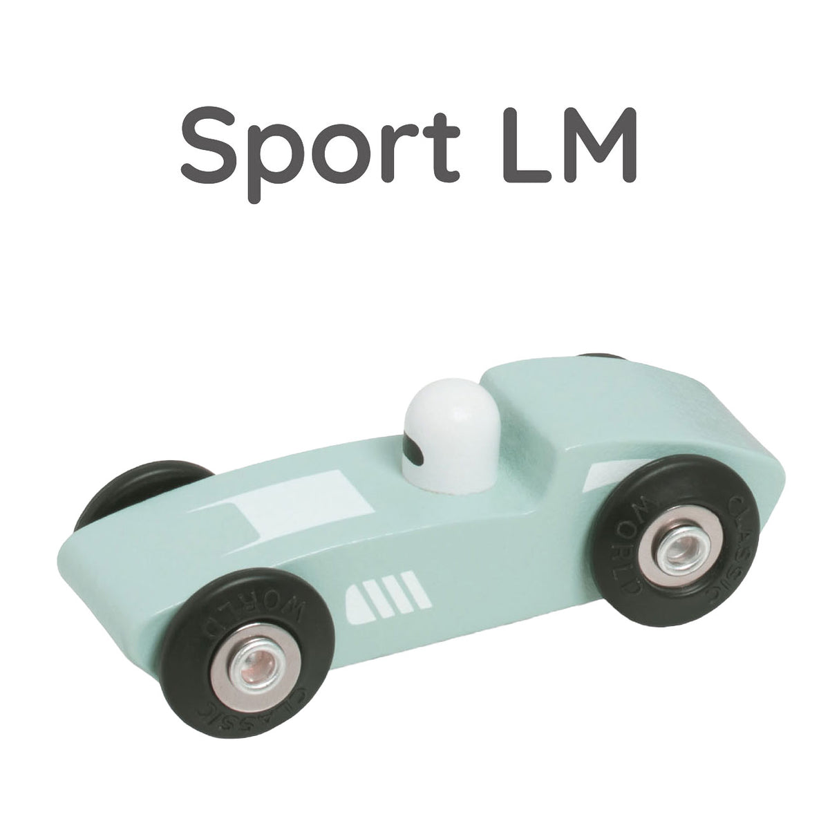 Klassisk verdens sportsvognssæt i træ, 3 stk.