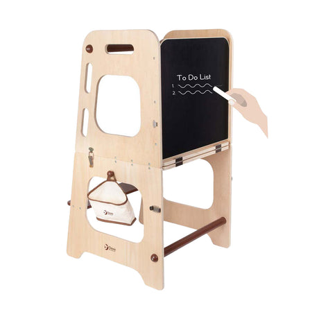 Klassisk verdenstræ 2-i-1 læringstårn og bord justerbar, 90 cm