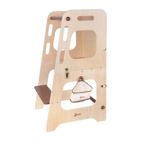 Klassisk verdenstræ 2-i-1 læringstårn og bord justerbar, 90 cm