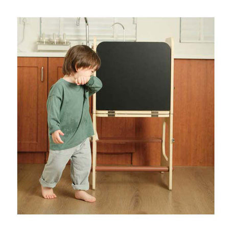 Klassisk verdenstræ 2-i-1 læringstårn og bord justerbar, 90 cm