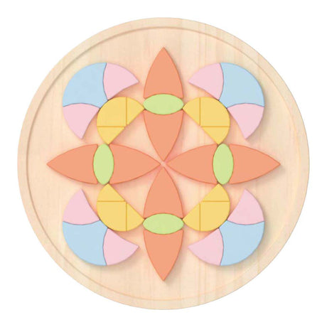 Classic world houten mandala legpuzzel bloemvormig montessori speelgoed