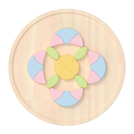 Classic world houten mandala legpuzzel bloemvormig montessori speelgoed
