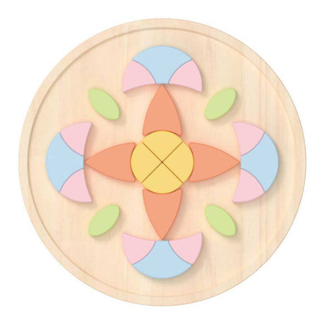 Classic world houten mandala legpuzzel bloemvormig montessori speelgoed