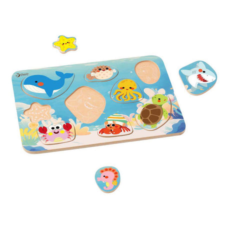 Classic world houten puzzel oceaan - 9st.
