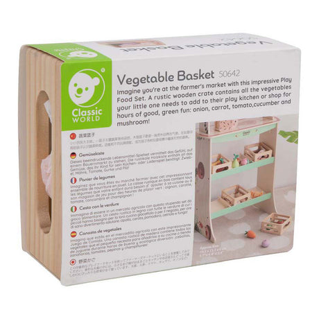 Classic world houten krat met groenten