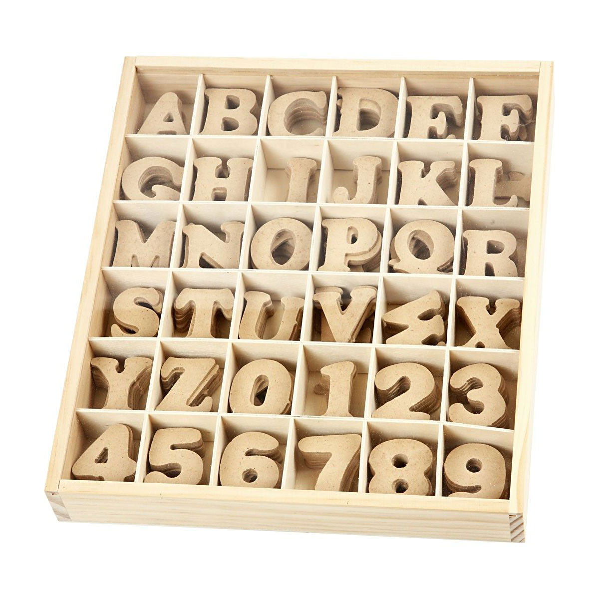 Creativ virksomhed https: www.cchobby.nl træ-bogstaver-numre-h-4-cm-tykkelse-2-5-mm-288-stykke-1-kasse