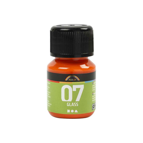 Creativ firma permanent glasmaling - orange, 30ml