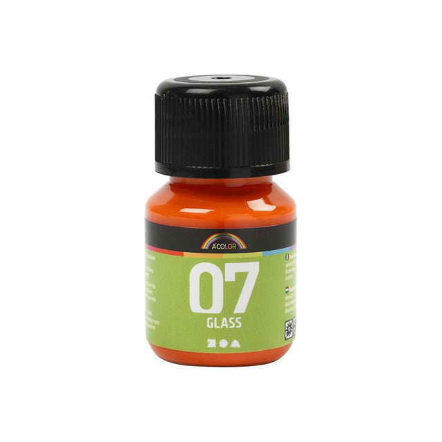 Creativ firma permanent glasmaling - orange, 30ml