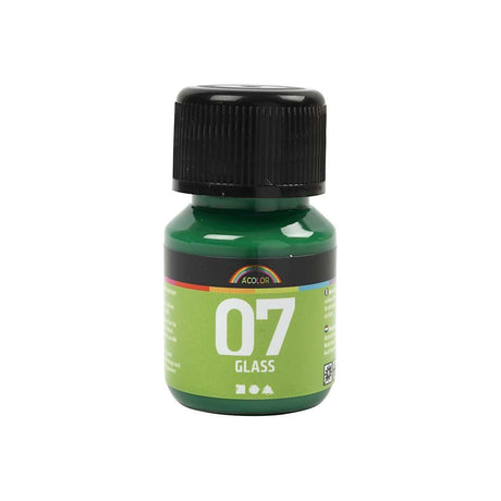 Creativ firma permanent glasmaling - strålende grøn, 30ml