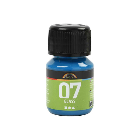 A-farvet glas transparent glasmaling 30 ml turkis