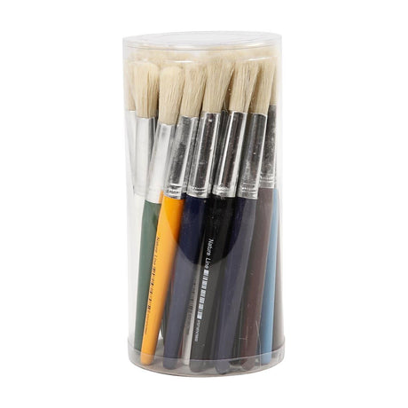 Creativ virksomhed https: www.cchobby.nl børster-til-børn-l-19-cm-b-12-mm-round-30-piece-1-box
