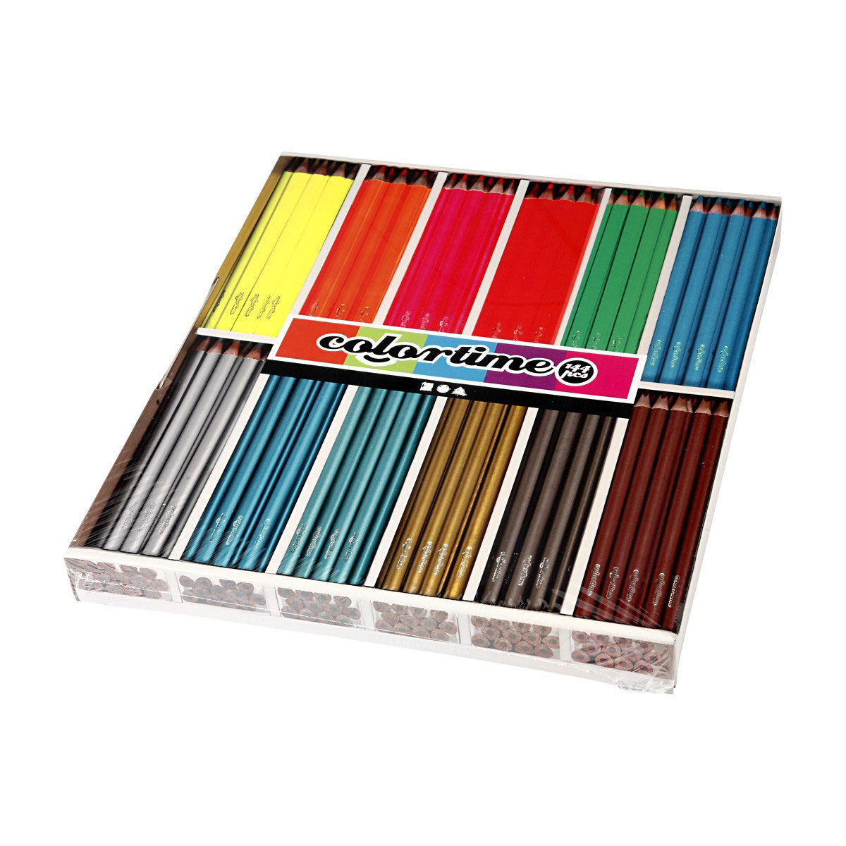 Creativ virksomhed https: www.cchobby.nl colortime-coloured-pencils-l-17-45-cm-fill-3-mm-metallic-colours-neon-colours-144-piece-1-box