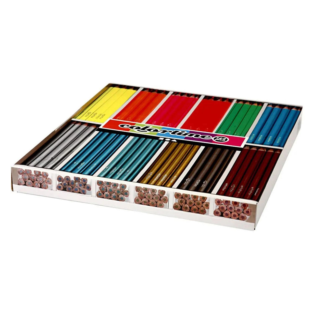 Creativ virksomhed https: www.cchobby.nl colortime-coloured-pencils-l-17-45-cm-fill-3-mm-metallic-colours-neon-colours-144-piece-1-box