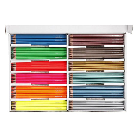 Creativ virksomhed https: www.cchobby.nl colortime-coloured-pencils-l-17-45-cm-fill-3-mm-metallic-colours-neon-colours-144-piece-1-box