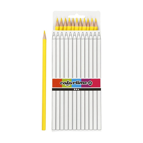 Creativ virksomhed http: www.cchobby.nl colortime-colored-pencils-l-17-cm-refill-3-mm-yellow-12-piece-1-box