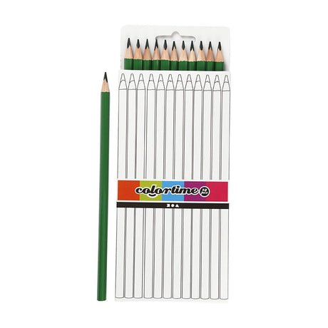 Creativ firma trekantede farveblyanter - grøn, 12 stk.