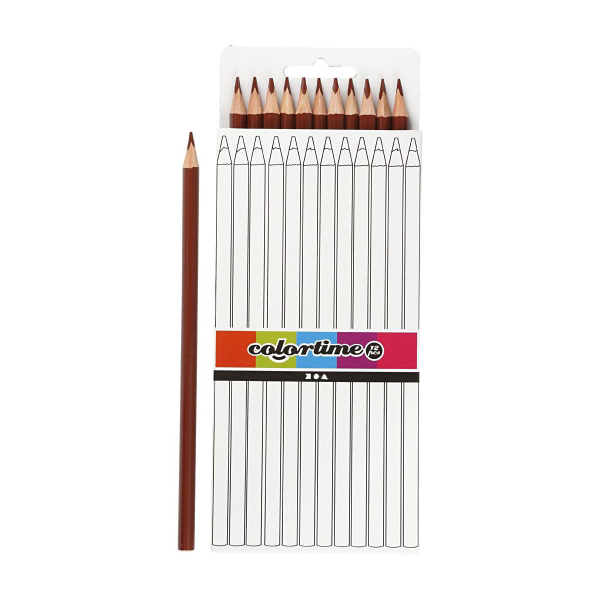Creativ firma trekantede farveblyanter - brune, 12 stk.