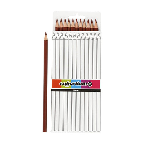 Creativ firma trekantede farveblyanter - brune, 12 stk.