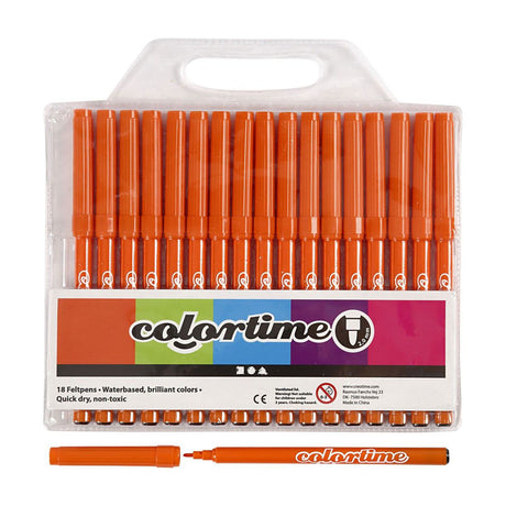 Creativ firma orange tuscher, 18 stk.