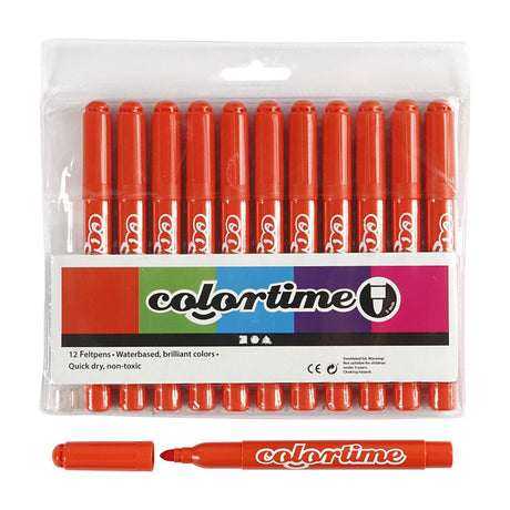 Creativ company mørk orange jumbo tuscher, 12 stk.