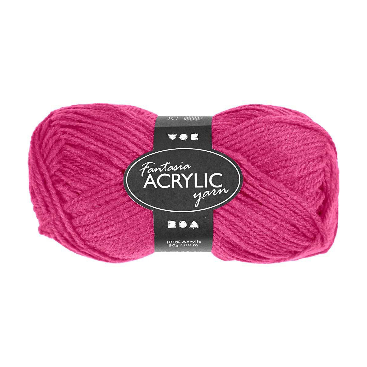 Creativ company akrylgarn neon - neon pink, 50gr