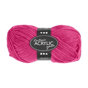 Creativ company akrylgarn neon - neon pink, 50gr