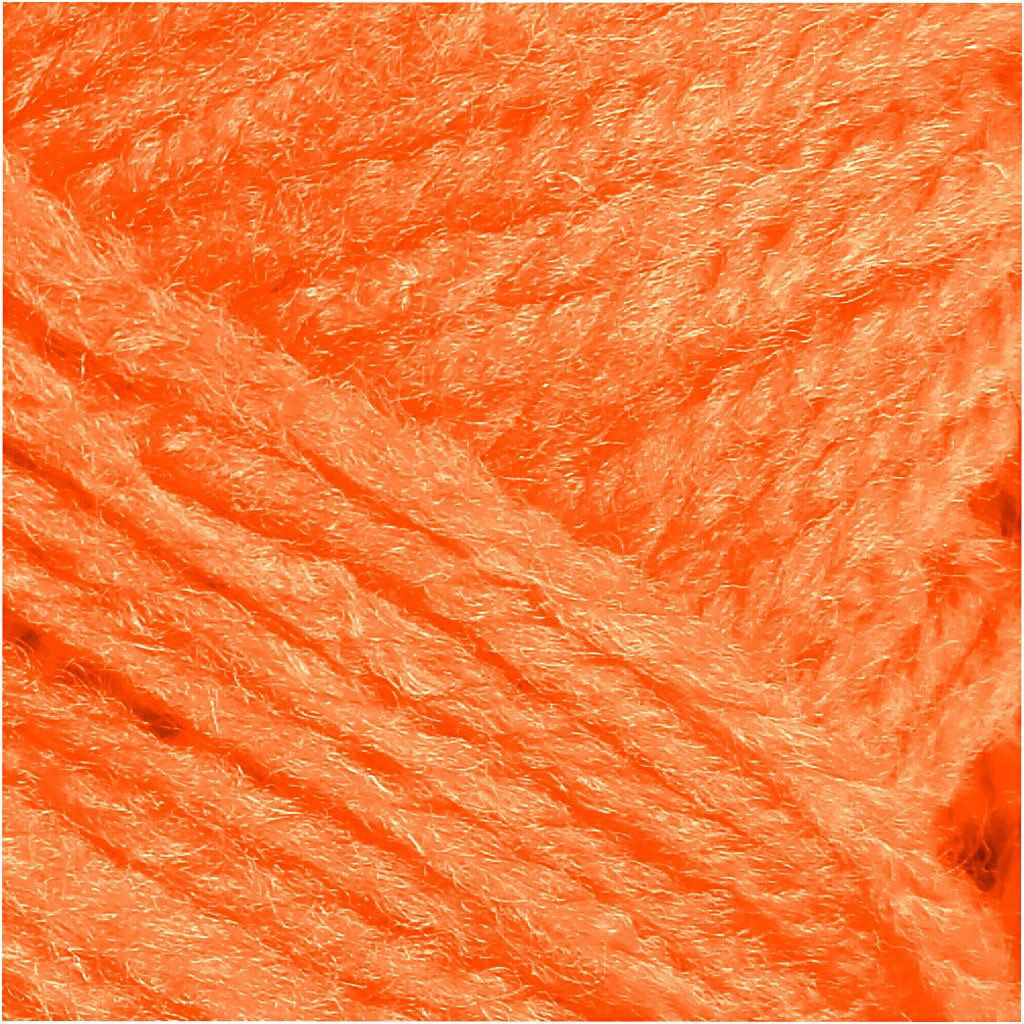Creativ company akrylgarn neon - neon orange, 50gr