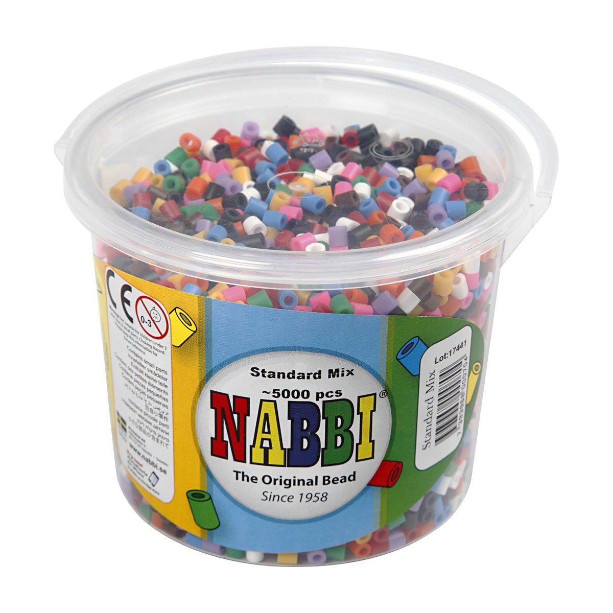Creativ virksomhed https: www.cchobby.nl strygeperler-5x5-mm-hul størrelse-2-5-mm-medium-standardfarver-5000-stykke-1-spand