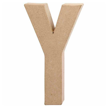Creativ firmabogstav papmaché - y, 20,5 cm