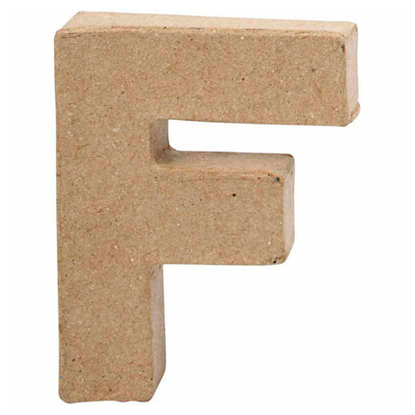 Creativ firmabogstav papmaché - f, 10cm