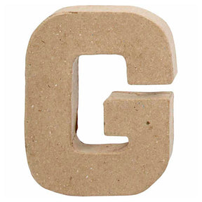 Creativ firmabogstav papmaché - g, 10cm