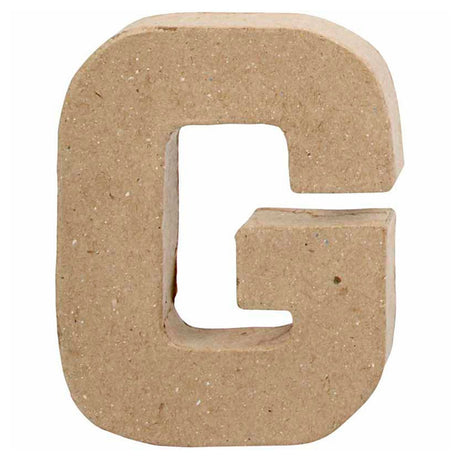 Creativ firmabogstav papmaché - g, 10cm