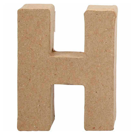 Creativ firmabogstav papmaché - h, 10cm