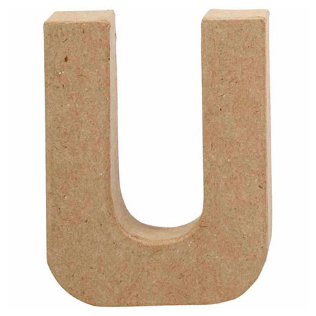 Creativ firmabrev papmaché - u, 10cm